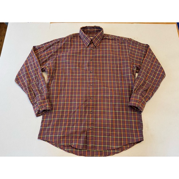 Gitman Bros. Other - Gitman Sport Men Medium Plaid Cotton Button Up‎ Shirt USA